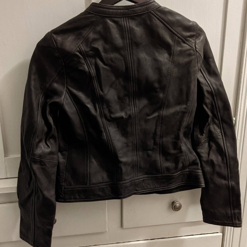 MEDIUM, Black Rivet leather jacket - Picture 2 of 4